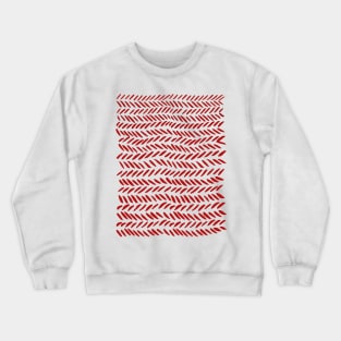 Watercolor knitting pattern - red Crewneck Sweatshirt